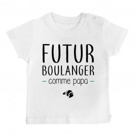 T-Shirt bébé Futur boulanger comme papa