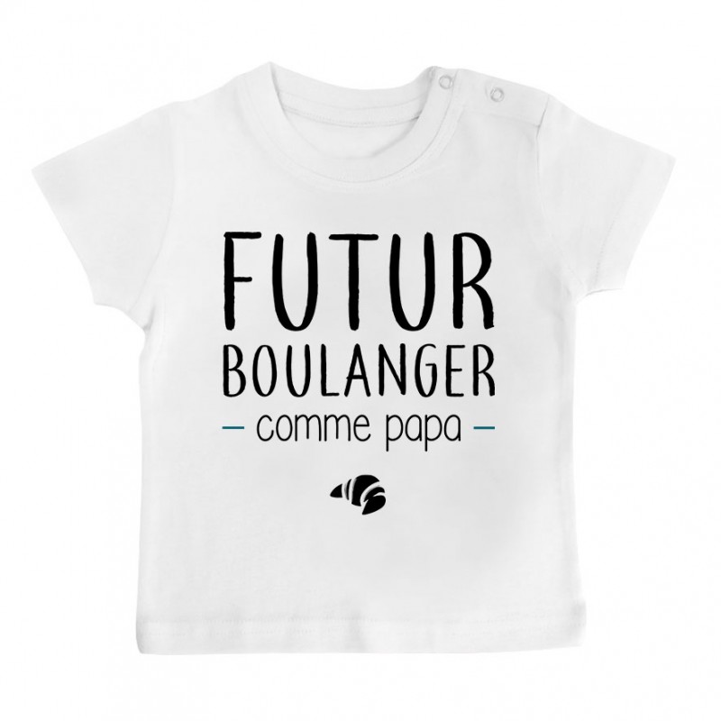 T-Shirt bébé Futur boulanger comme papa T-Shirt bébé Futur boulanger comme papa