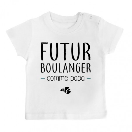 T-Shirt bébé Futur boulanger comme papa