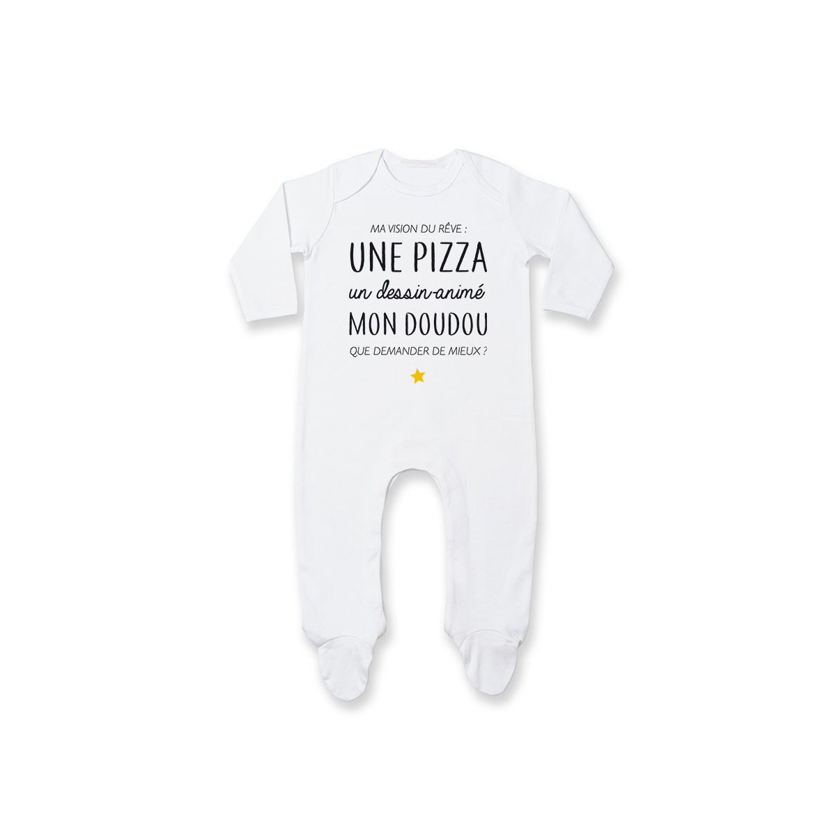 Pyjama bébé Ma vision du rêve ( pizza )