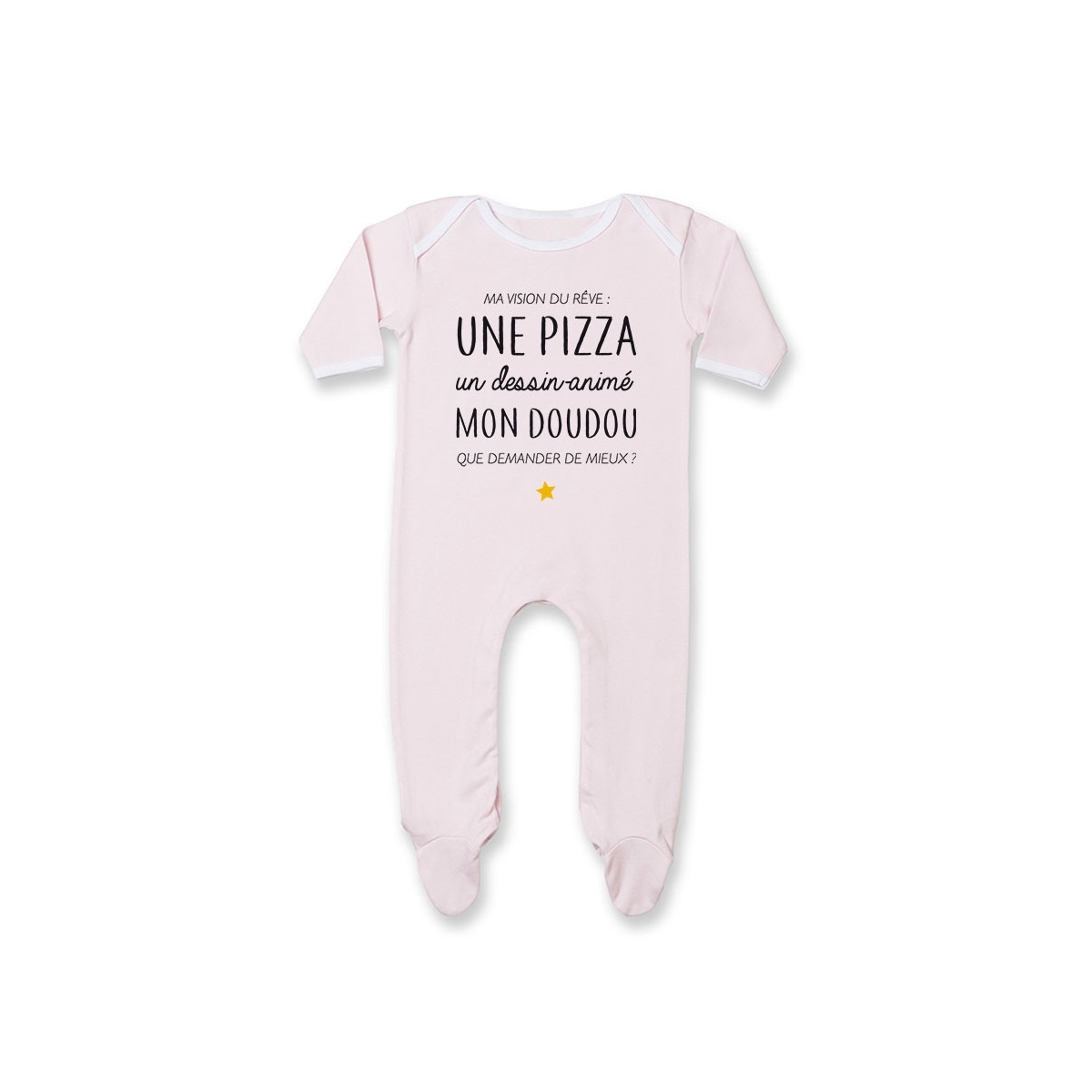Pyjama bébé Ma vision du rêve ( pizza )