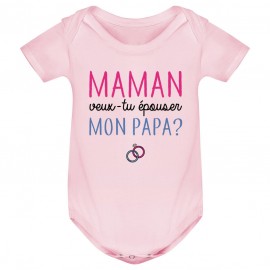 Body bébé Maman veux-tu épouser papa ?