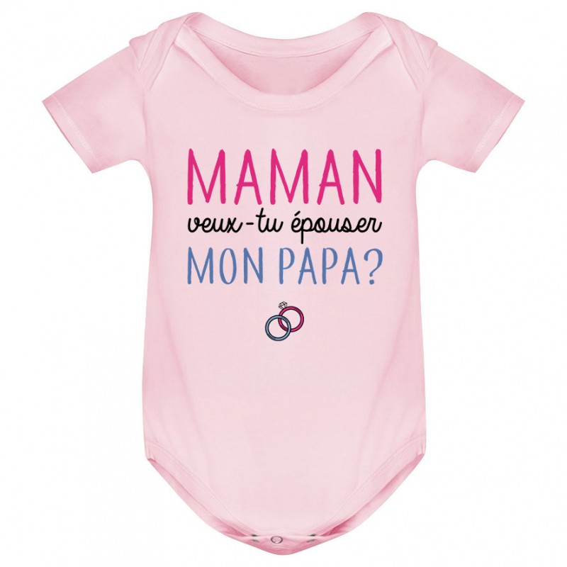 Body bébé Maman veux-tu épouser papa ?