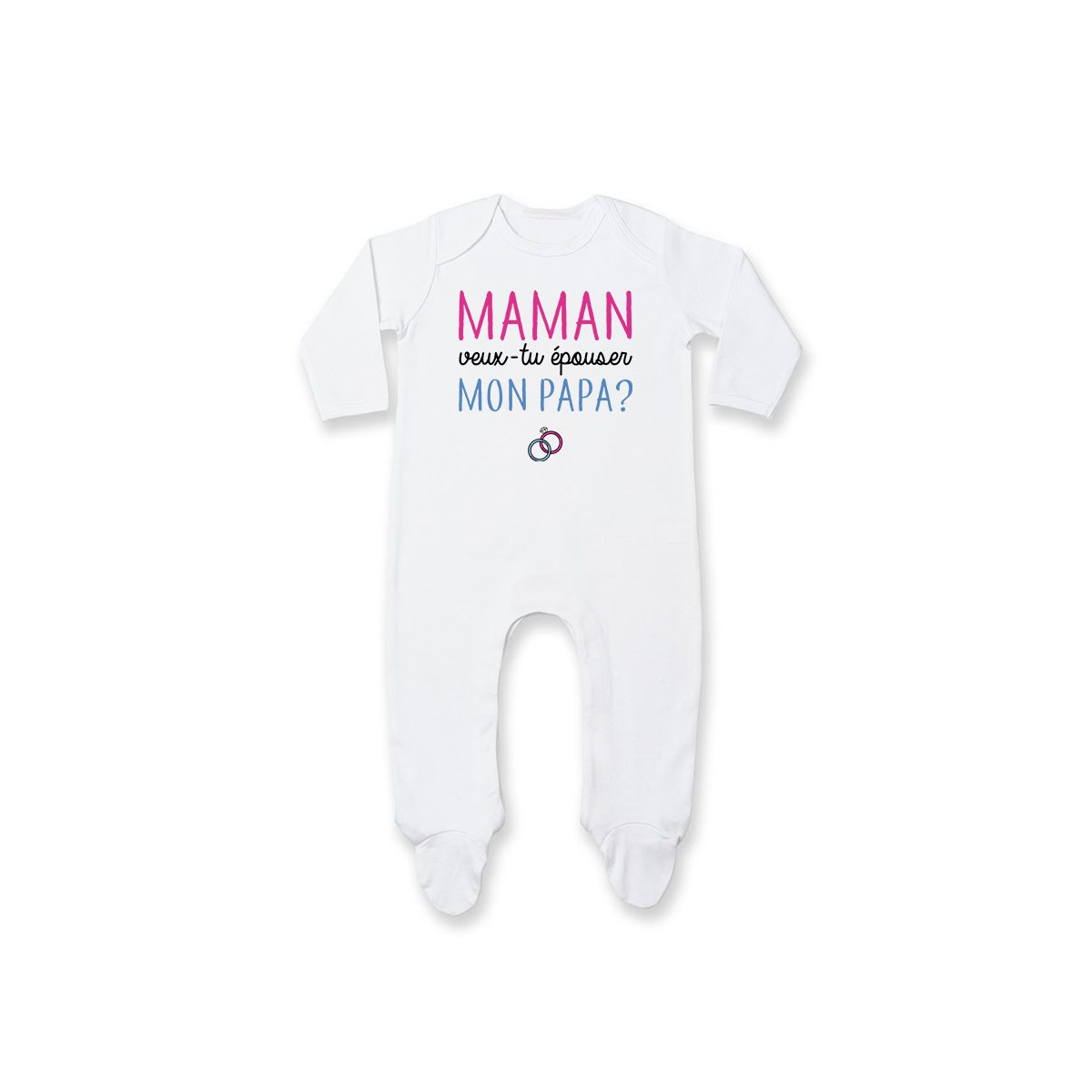 Pyjama bébé Maman veux-tu épouser papa ?