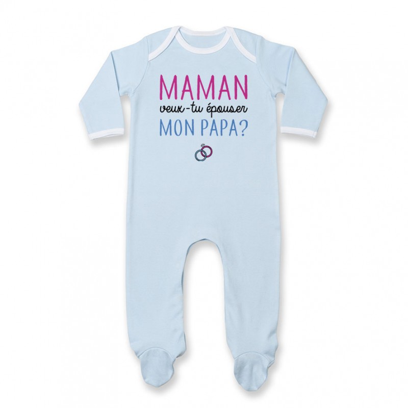 Pyjama bébé Maman veux-tu épouser papa ? Pyjama bébé Maman veux-tu épouser papa ?