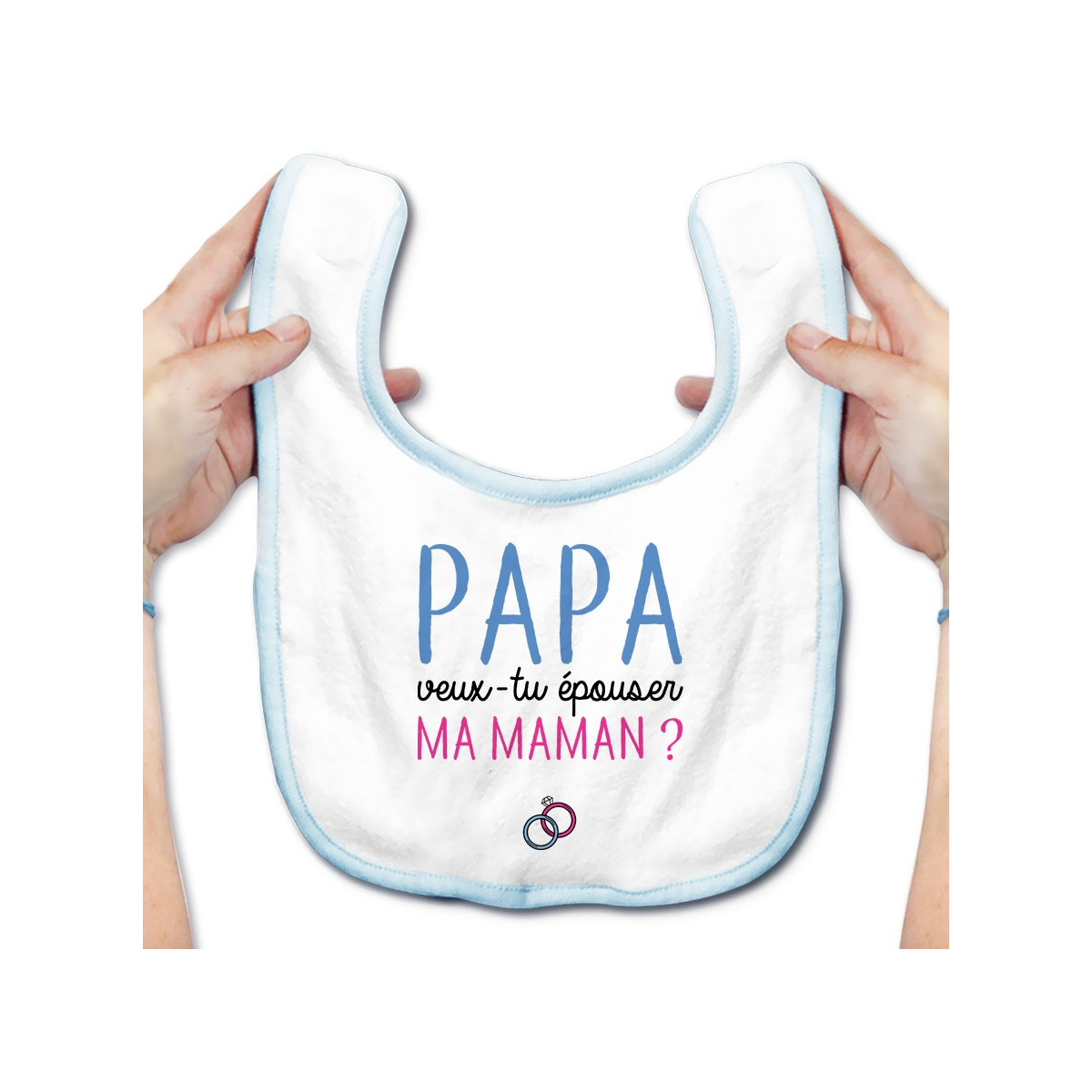 Bavoir bébé Papa veux-tu épouser ma maman ?