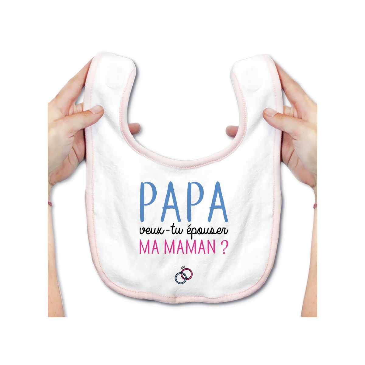 Bavoir bébé Papa veux-tu épouser ma maman ?