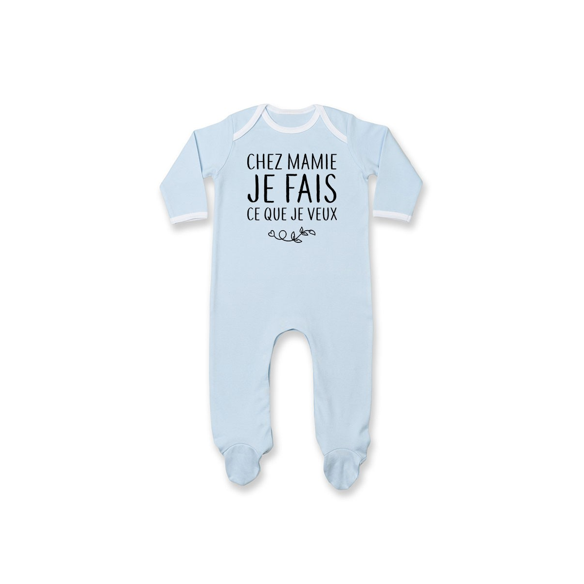 Pyjama bébé Chez mamie je fais ce que je veux