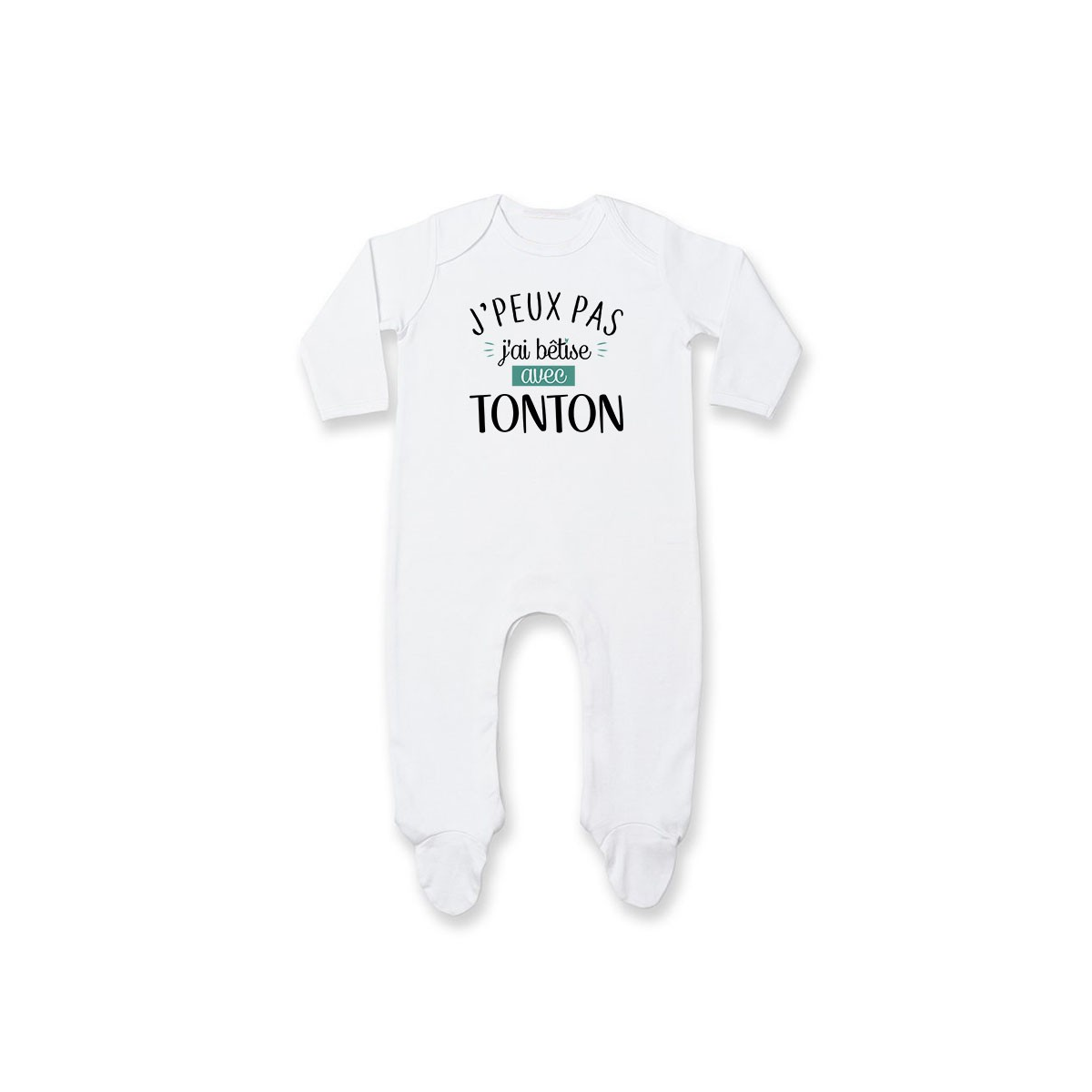 Pyjama bébé J'peux pas j'ai bêtise avec tonton