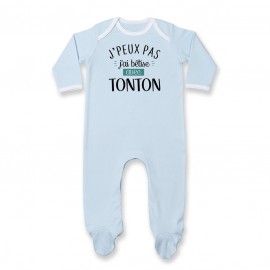 Pyjama bébé J'peux pas j'ai bêtise avec tonton