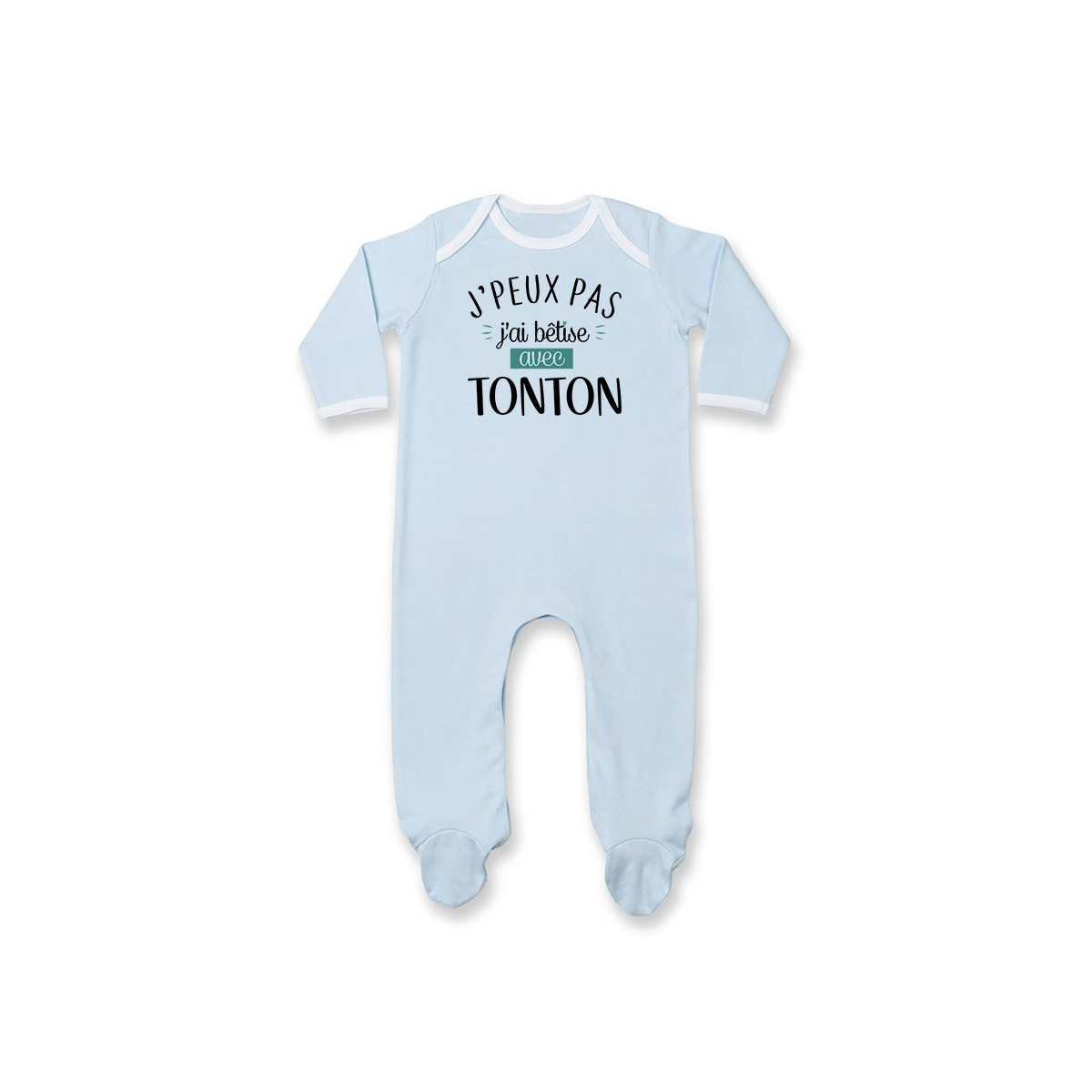 Pyjama bébé J'peux pas j'ai bêtise avec tonton