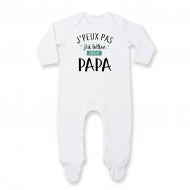 Pyjama bébé J'peux pas j'ai bêtise avec papa ( version garçon )