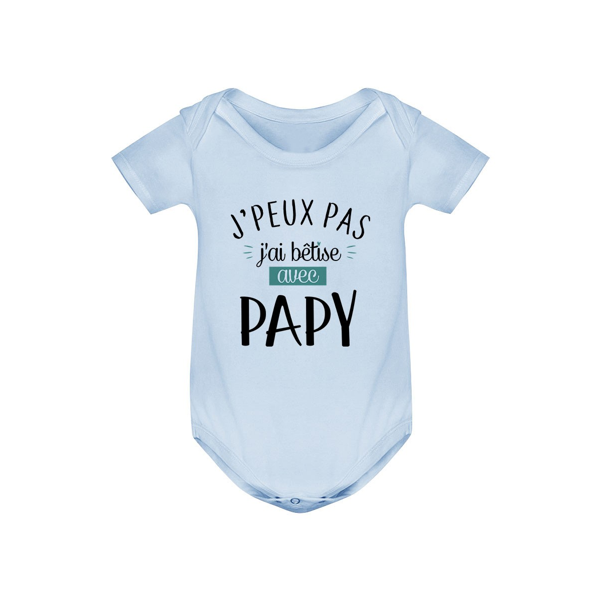 Body bébé J'peux pas j'ai bêtise avec papy ( version garçon )