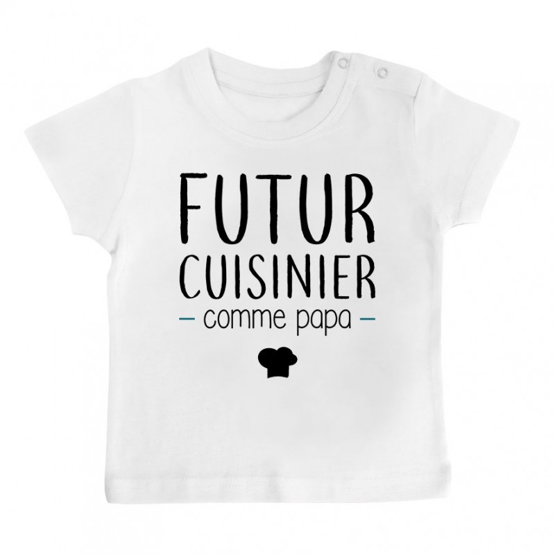 T-Shirt bébé Futur cuisinier comme papa T-Shirt bébé Futur cuisinier comme papa
