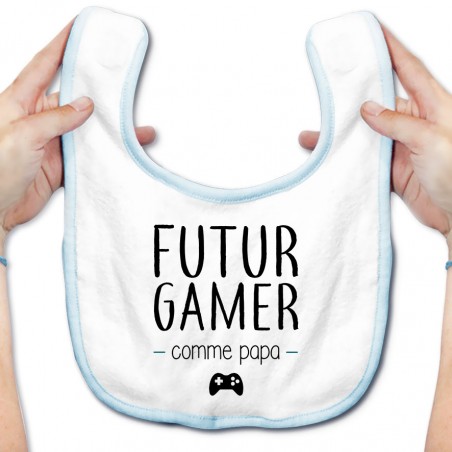 Bavoir bébé Futur gamer comme papa