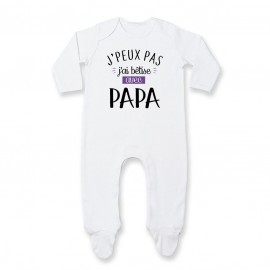 Pyjama bébé J'peux pas j'ai bêtise avec papa ( version fille )