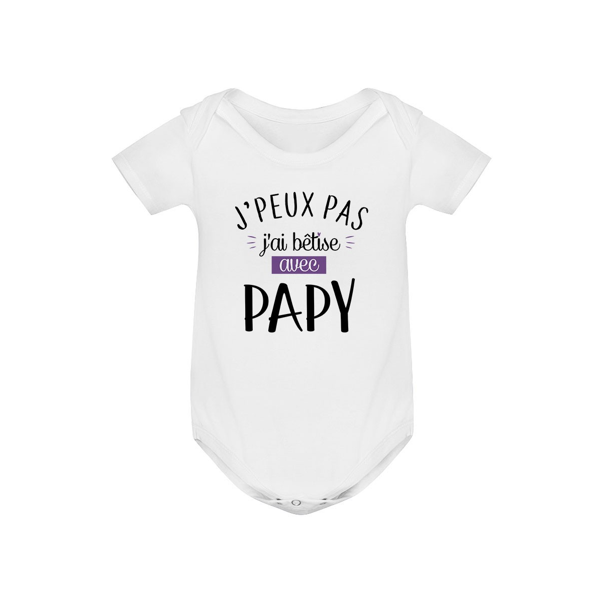 Body bébé J'peux pas j'ai bêtise avec papy ( version fille )