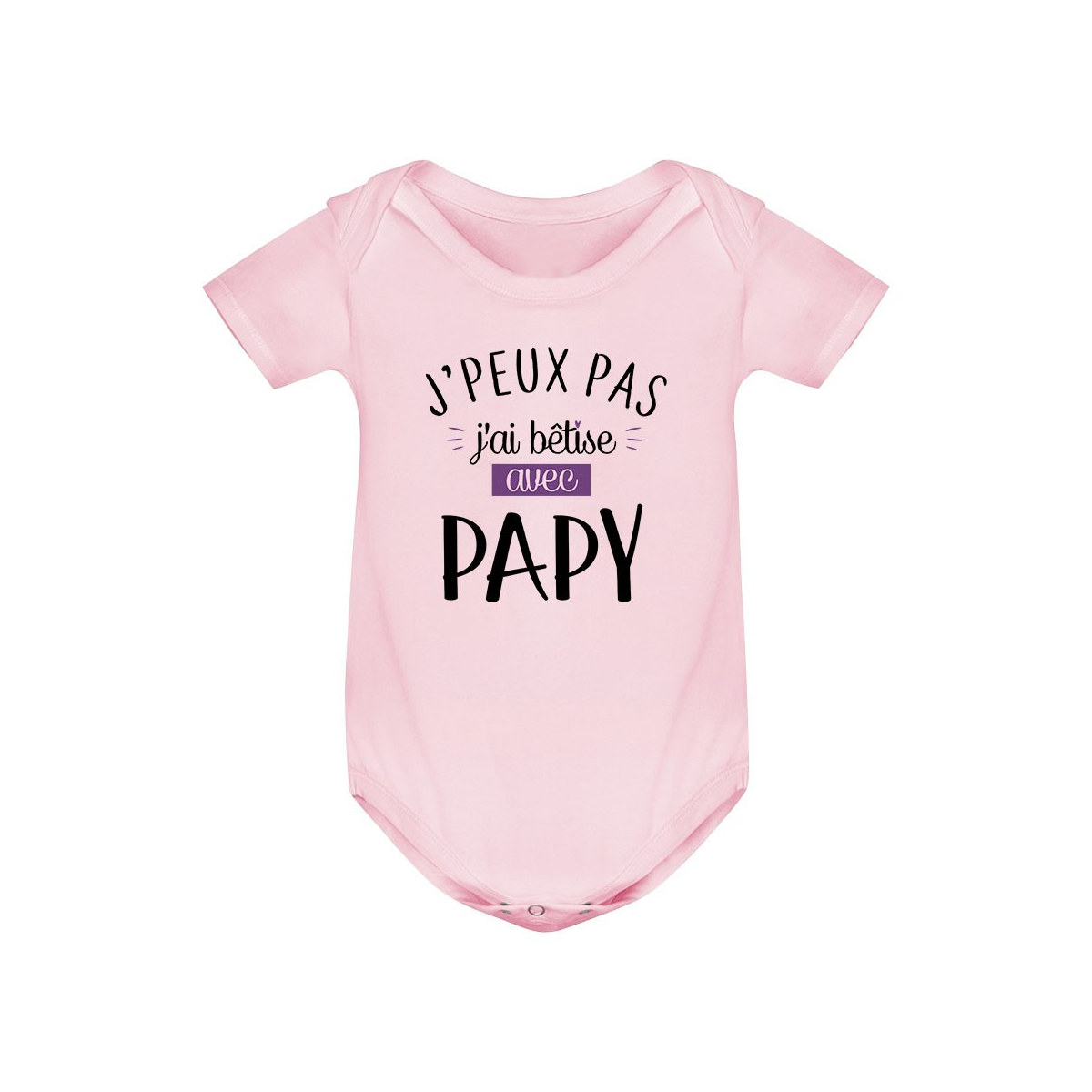 Body bébé J'peux pas j'ai bêtise avec papy ( version fille )