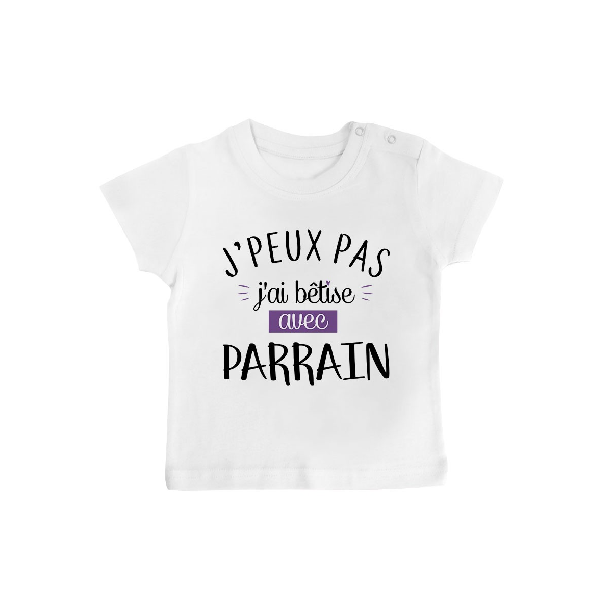 Pyjama bébé J'peux pas j'ai bêtise avec parrain ( version fille )