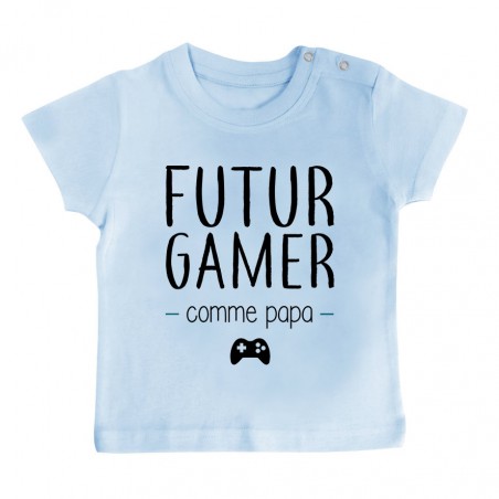 T-Shirt bébé Futur gamer comme papa