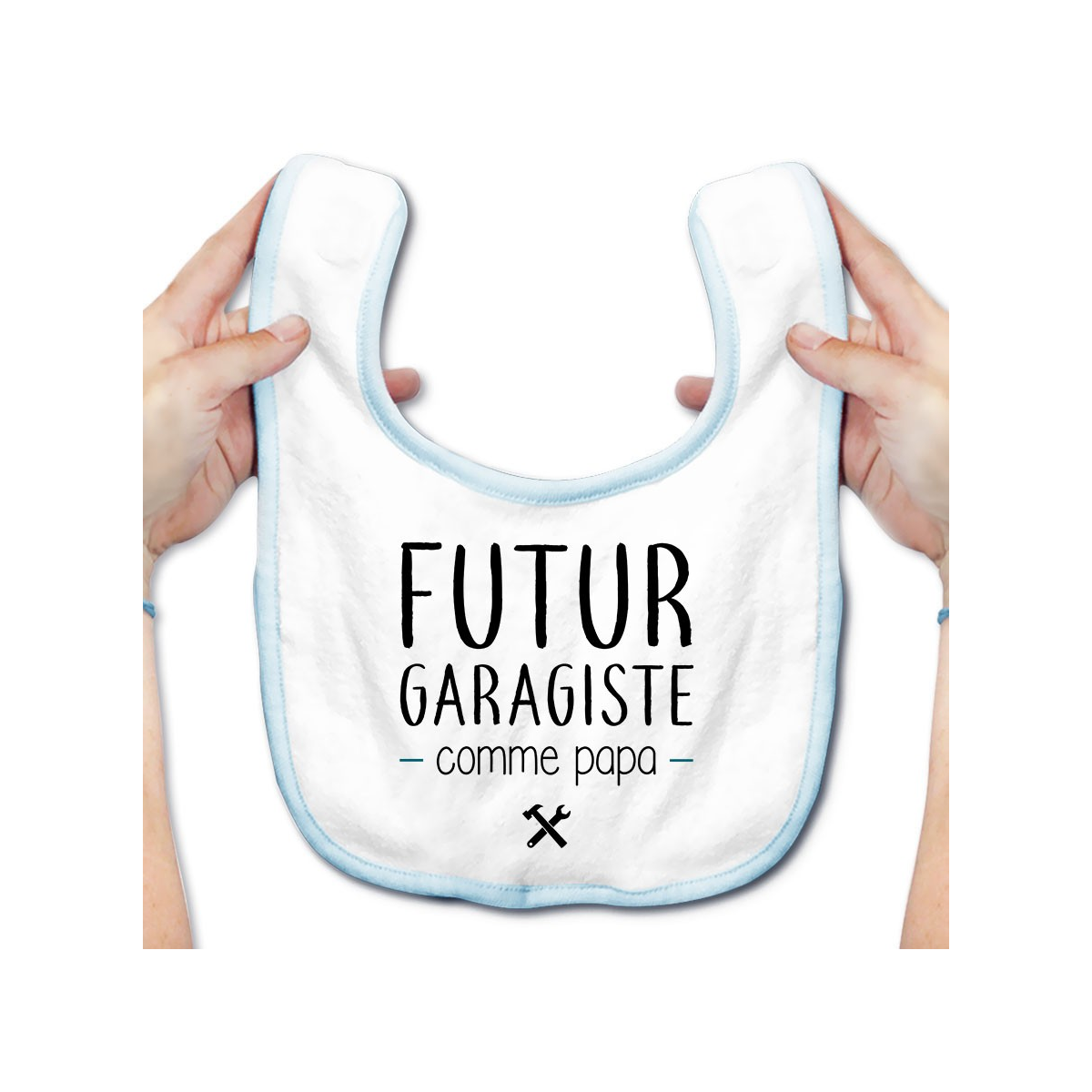 Bavoir bébé Futur garagiste comme papa