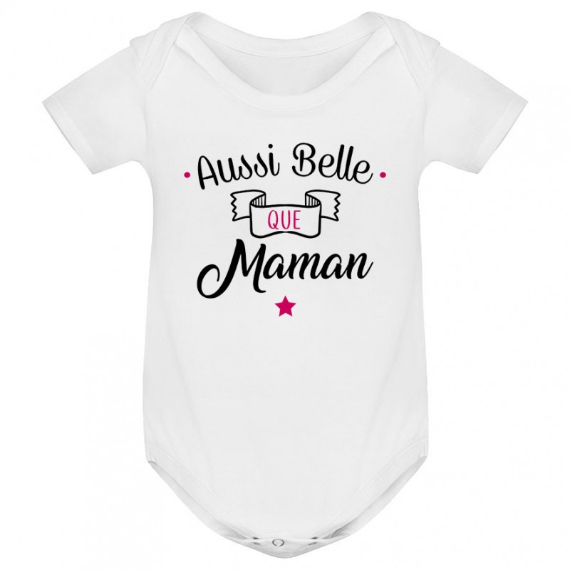 Body bébé personnalisé - Aussi belle que maman