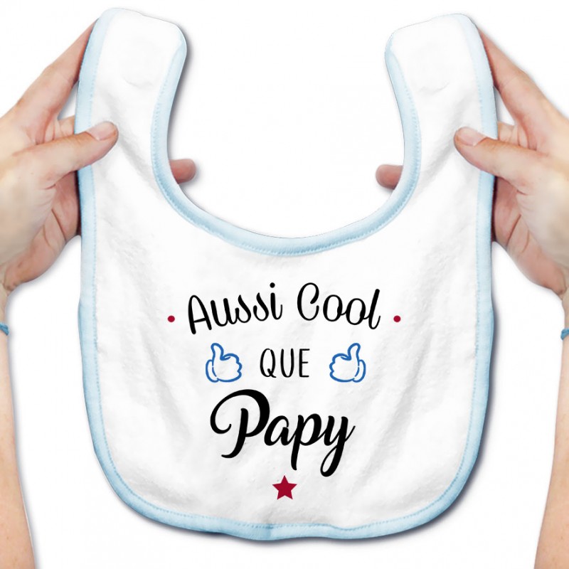 Bavoir bébé Aussi cool que papy Bavoir bébé Aussi cool que papy