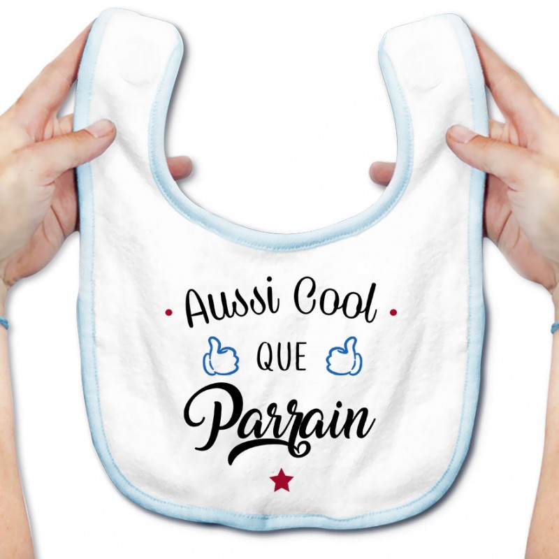 Bavoir bébé Aussi cool que parrain Bavoir bébé Aussi cool que parrain