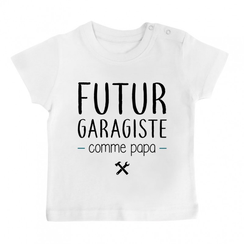 T-Shirt bébé Futur garagiste comme papa