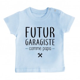 T-Shirt bébé Futur garagiste comme papa