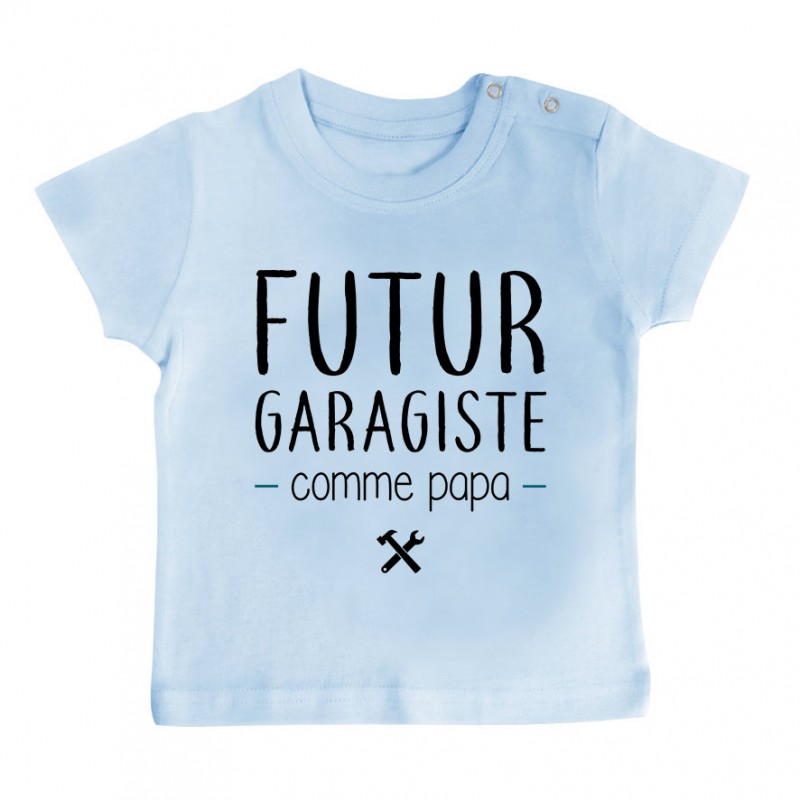 T-Shirt bébé Futur garagiste comme papa