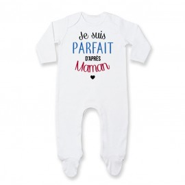 Pyjama bébé Je suis parfait d'après maman