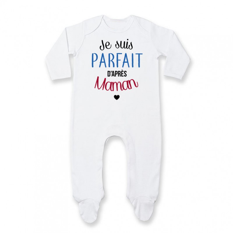 Pyjama bébé Je suis parfait d'après maman Pyjama bébé Je suis parfait d'après maman