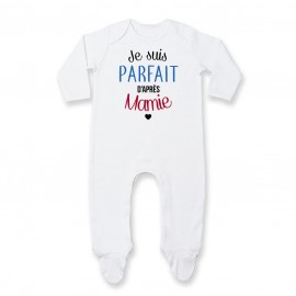 Pyjama bébé Je suis parfait d'après mamie