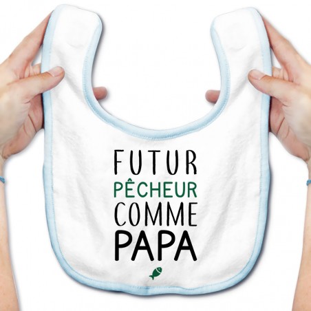 Bavoir bébé Futur pêcheur comme papa