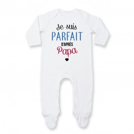 Pyjama bébé Je suis parfait d'après papa