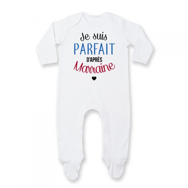 Pyjama bébé Je suis parfait d'après marraine