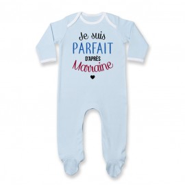 Pyjama bébé Je suis parfait d'après marraine