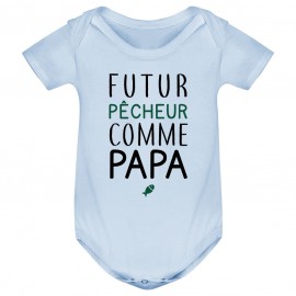 Body bébé Futur pêcheur comme papa