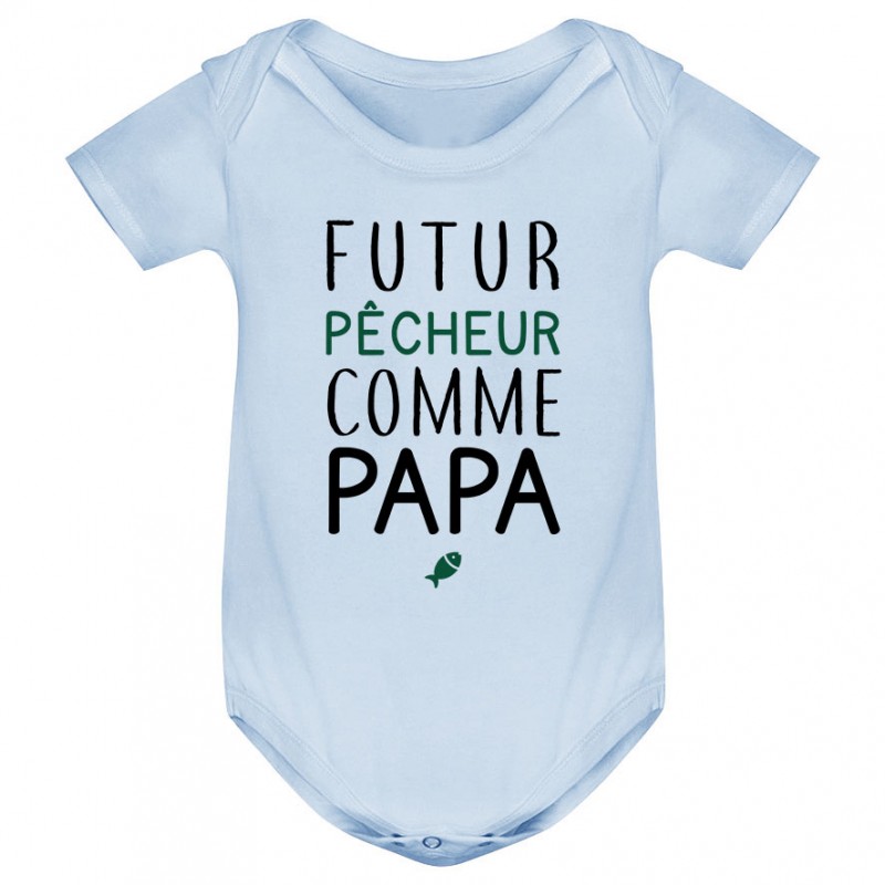 Body bébé Futur pêcheur comme papa