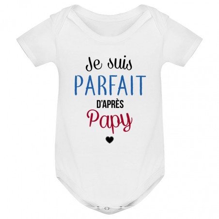 Bavoir bébé Je suis parfait d'après papy