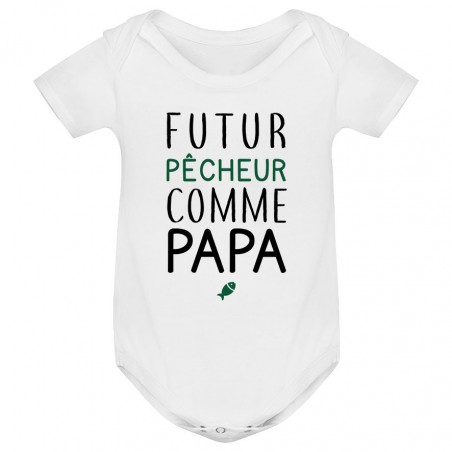 Body bébé Futur pêcheur comme papa