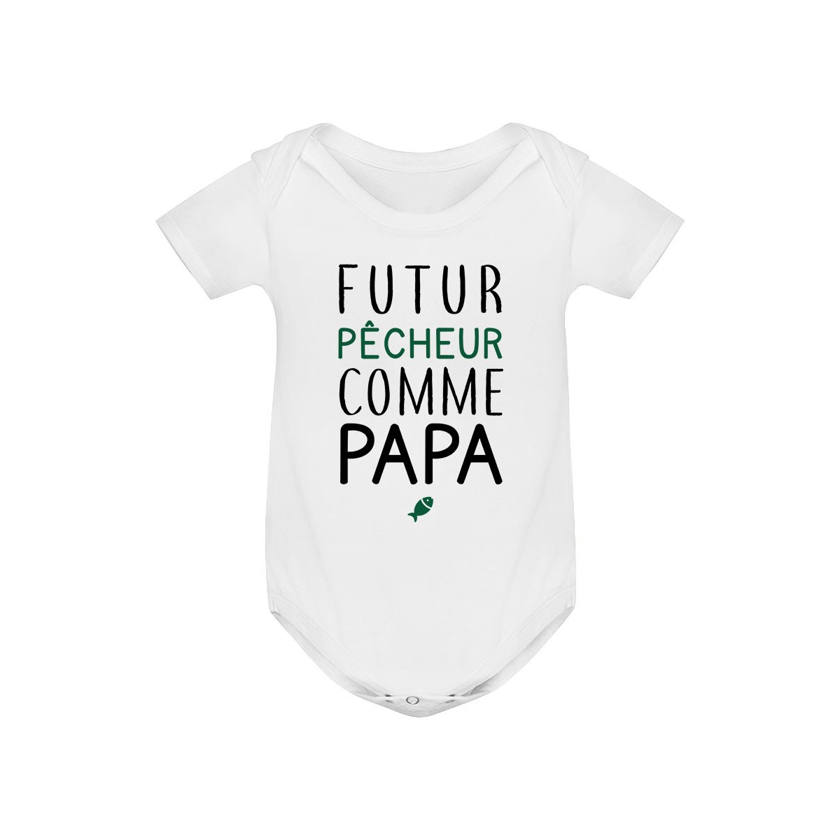 Body bébé Futur pêcheur comme papa