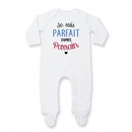 Pyjama bébé Je suis parfait d'après parrain