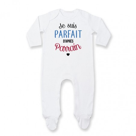 Pyjama bébé Je suis parfait d'après parrain