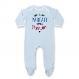 Pyjama bébé Je suis parfait d'après parrain