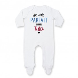 Pyjama bébé Je suis parfait d'après tata