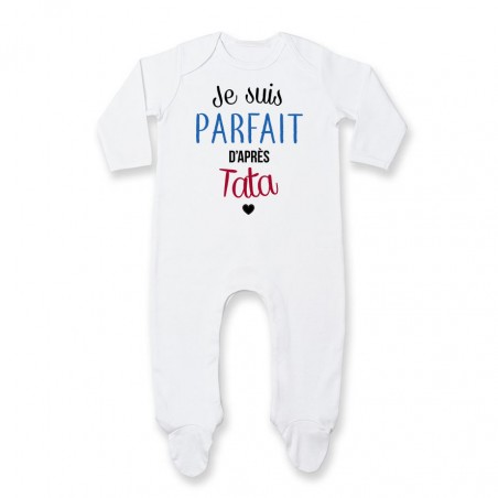 Pyjama bébé Je suis parfait d'après tata