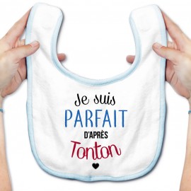 Bavoir bébé Je suis parfait d'après tonton