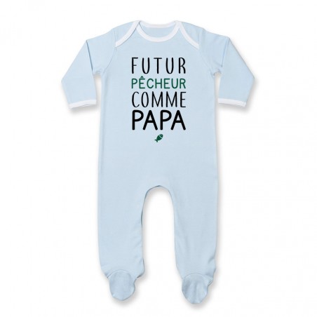 Pyjama bébé Futur pêcheur comme papa